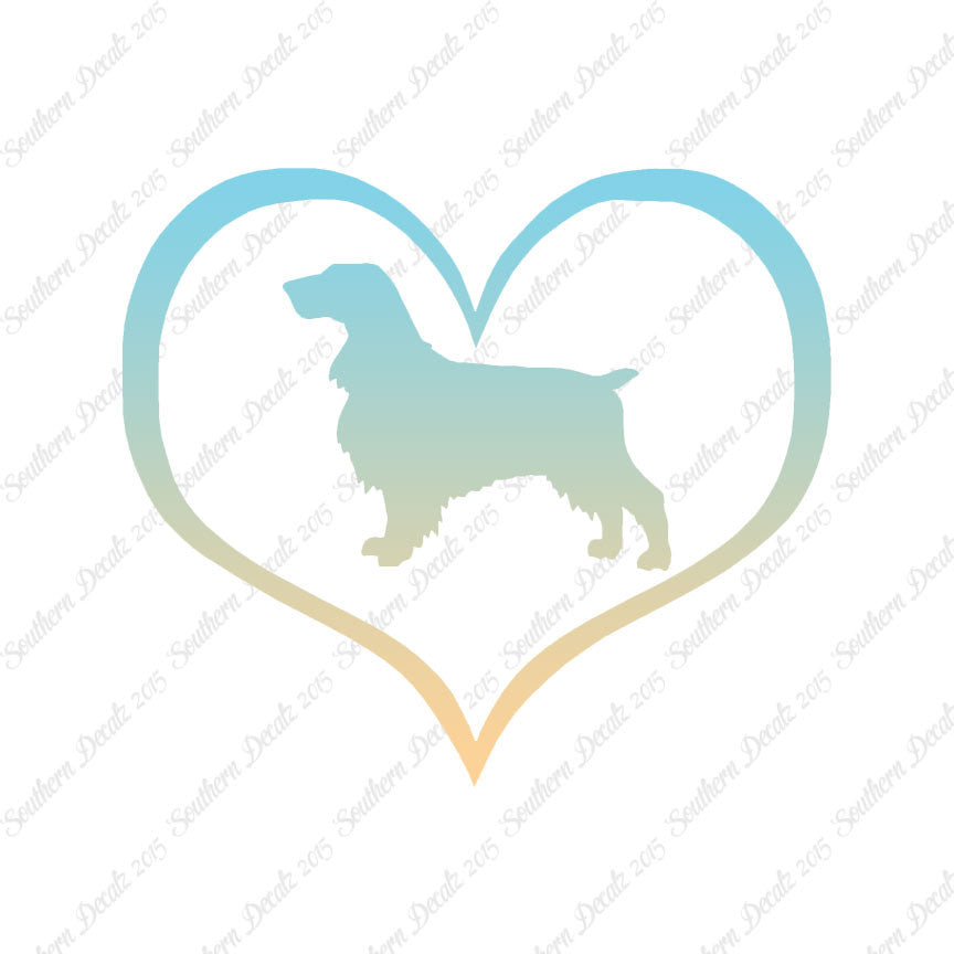 Field Spaniel Dog Heart Love