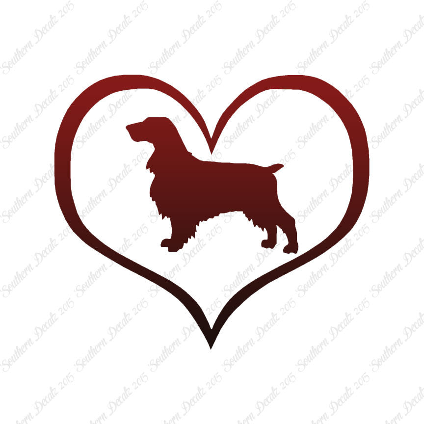 Field Spaniel Dog Heart Love