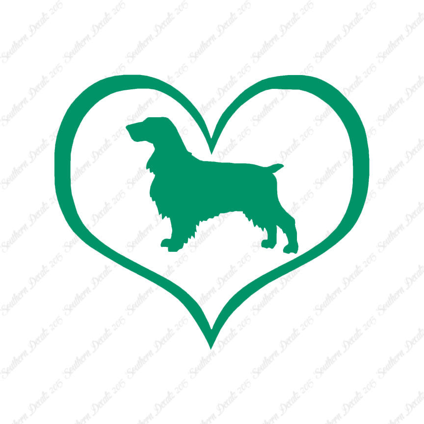 Field Spaniel Dog Heart Love