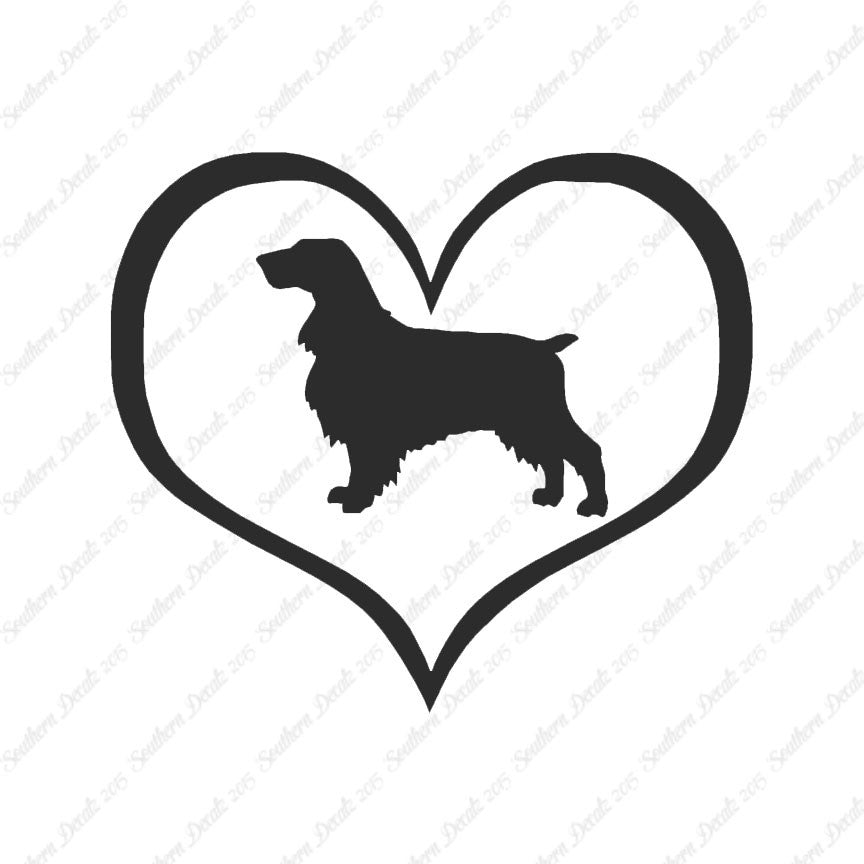Field Spaniel Dog Heart Love