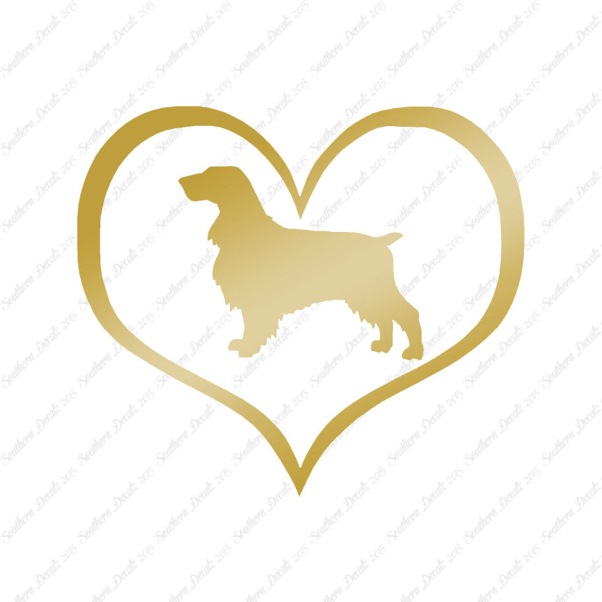 Field Spaniel Dog Heart Love