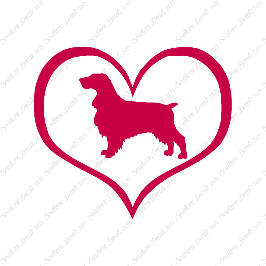 Field Spaniel Dog Heart Love
