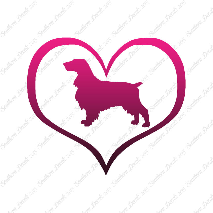 Field Spaniel Dog Heart Love
