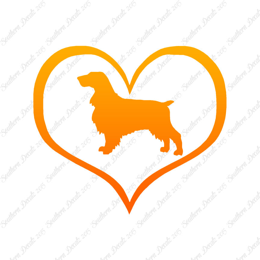 Field Spaniel Dog Heart Love