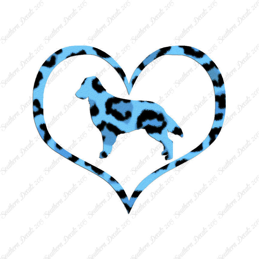 Flat Coated Retriever Dog Heart Love