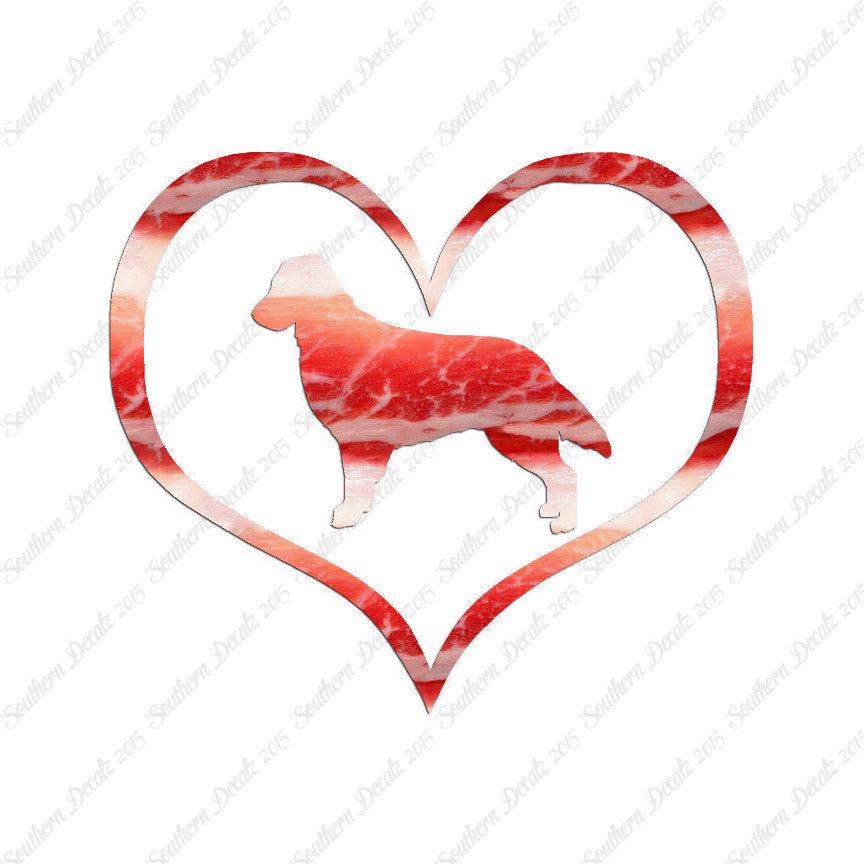 Flat Coated Retriever Dog Heart Love