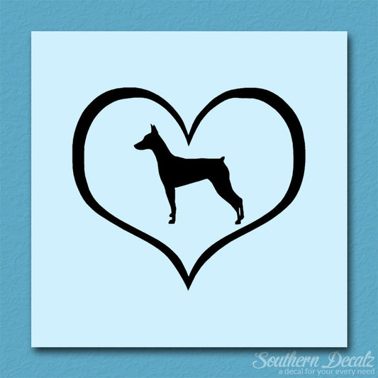 German Pinscher Dog Heart Love