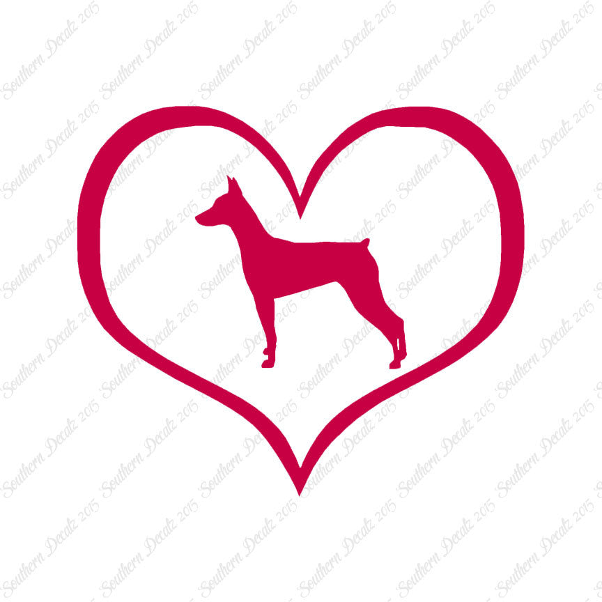 German Pinscher Dog Heart Love