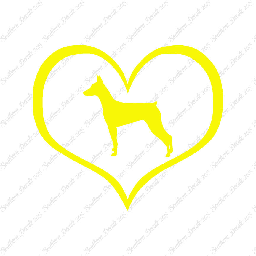 German Pinscher Dog Heart Love