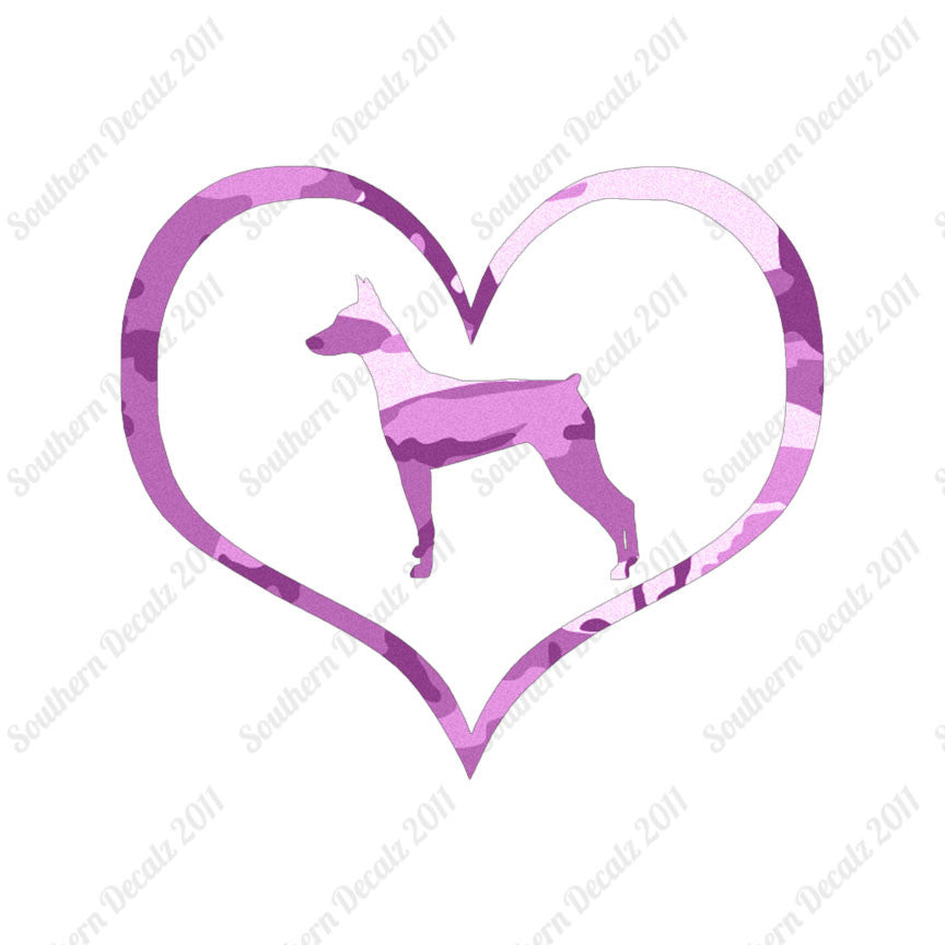 German Pinscher Dog Heart Love