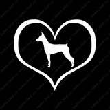 German Pinscher Dog Heart Love