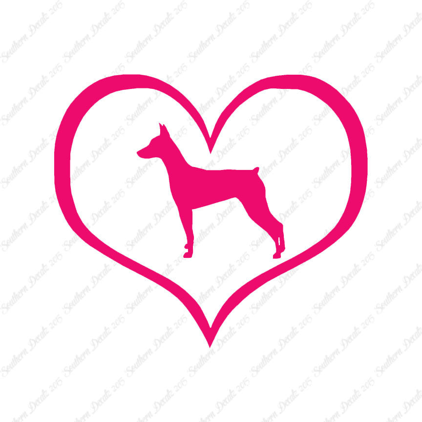 German Pinscher Dog Heart Love