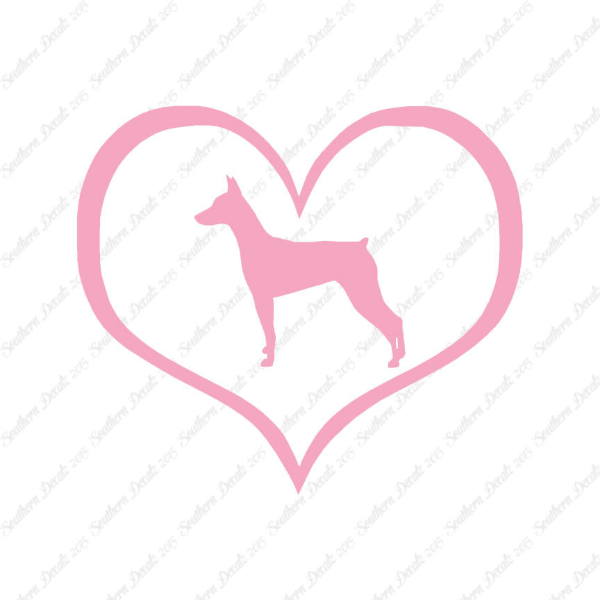 German Pinscher Dog Heart Love
