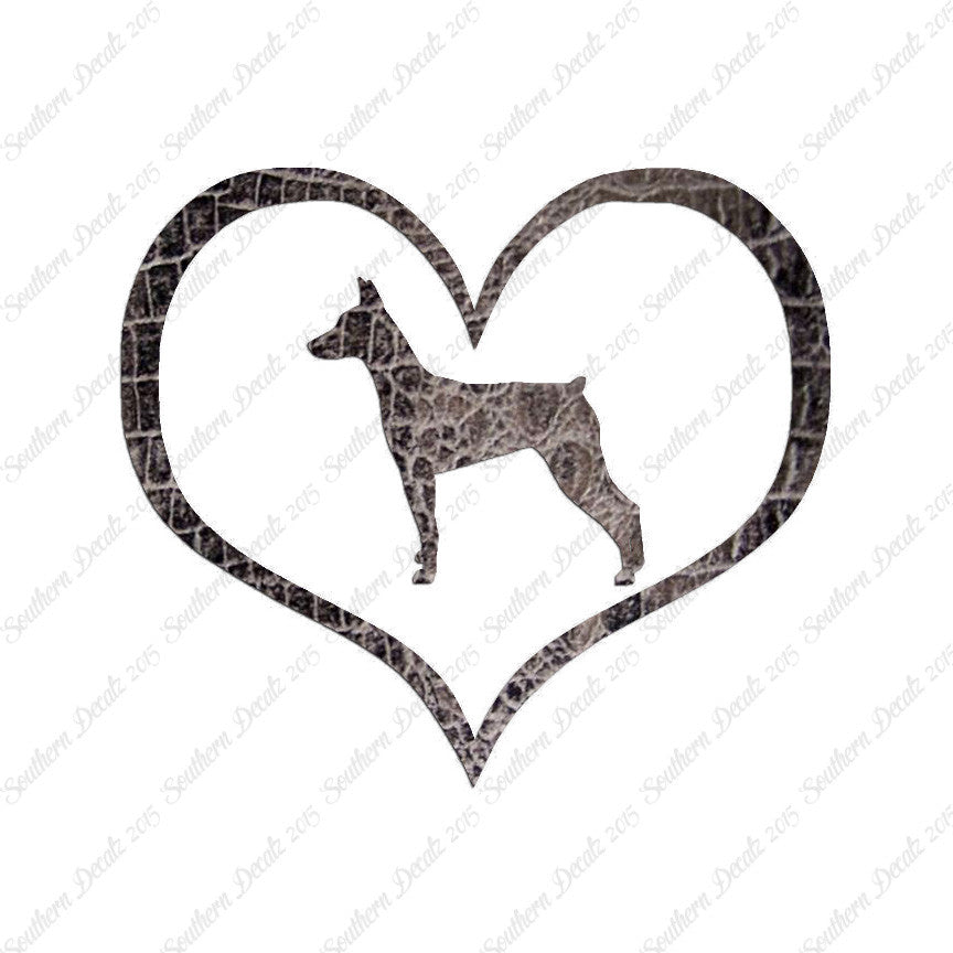 German Pinscher Dog Heart Love