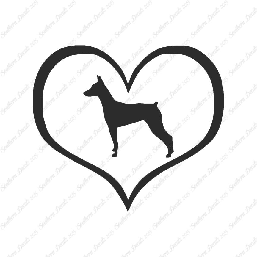 German Pinscher Dog Heart Love