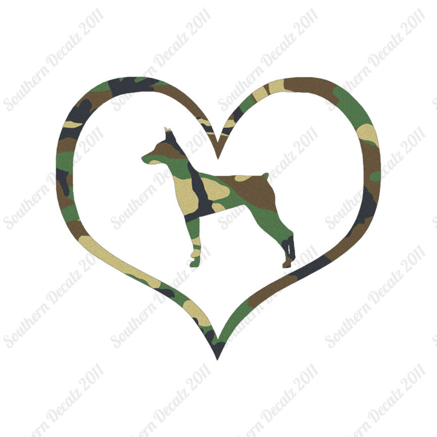 German Pinscher Dog Heart Love