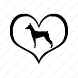 German Pinscher Dog Heart Love