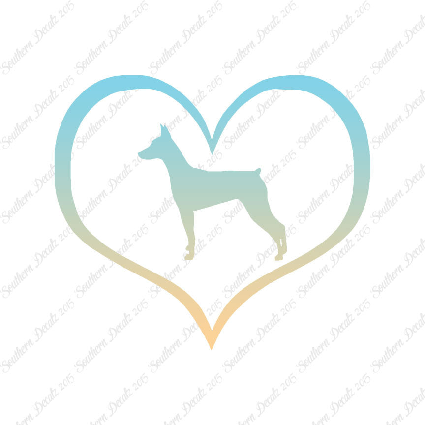 German Pinscher Dog Heart Love