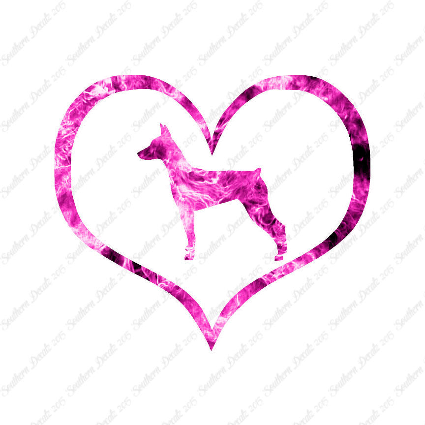 German Pinscher Dog Heart Love