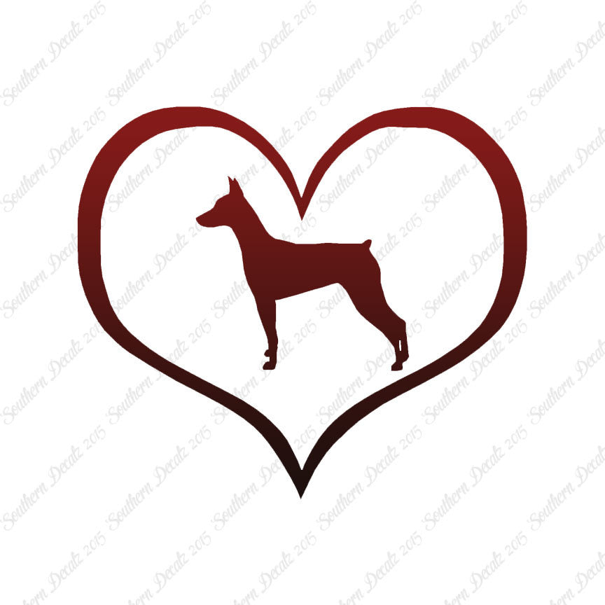 German Pinscher Dog Heart Love