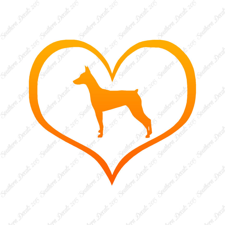 German Pinscher Dog Heart Love