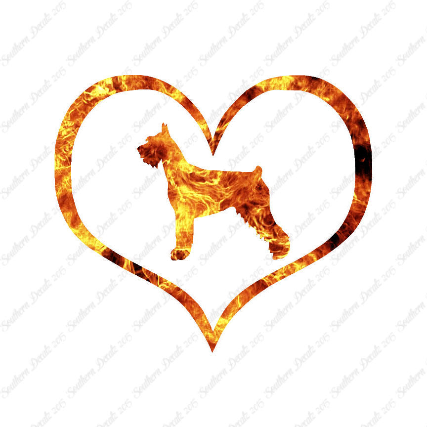 German Schnauzer Dog Heart Love