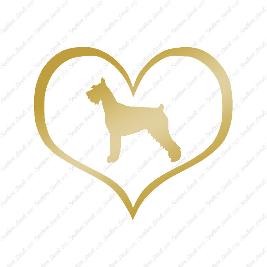 German Schnauzer Dog Heart Love