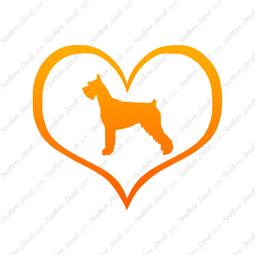 German Schnauzer Dog Heart Love