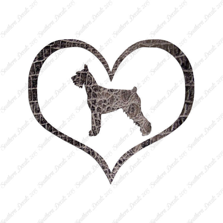 German Schnauzer Dog Heart Love