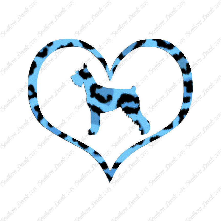 German Schnauzer Dog Heart Love