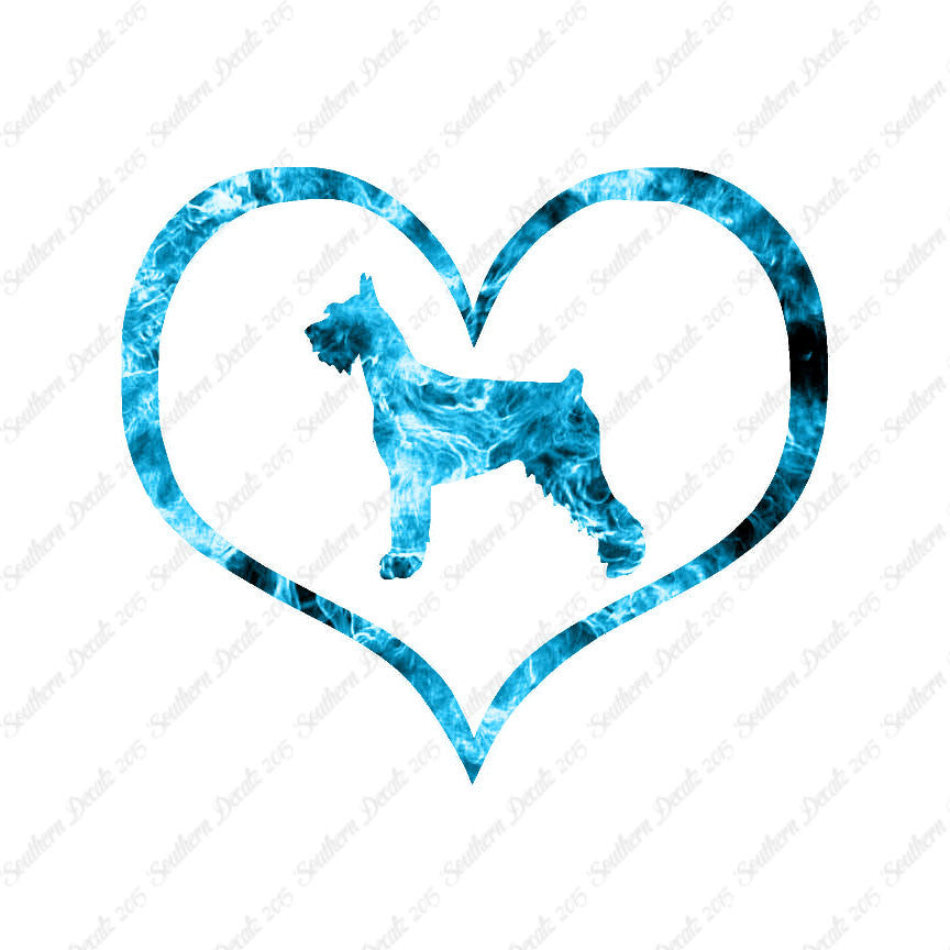German Schnauzer Dog Heart Love