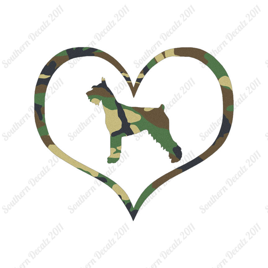 German Schnauzer Dog Heart Love
