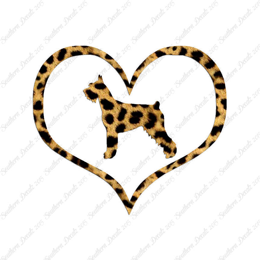 German Schnauzer Dog Heart Love