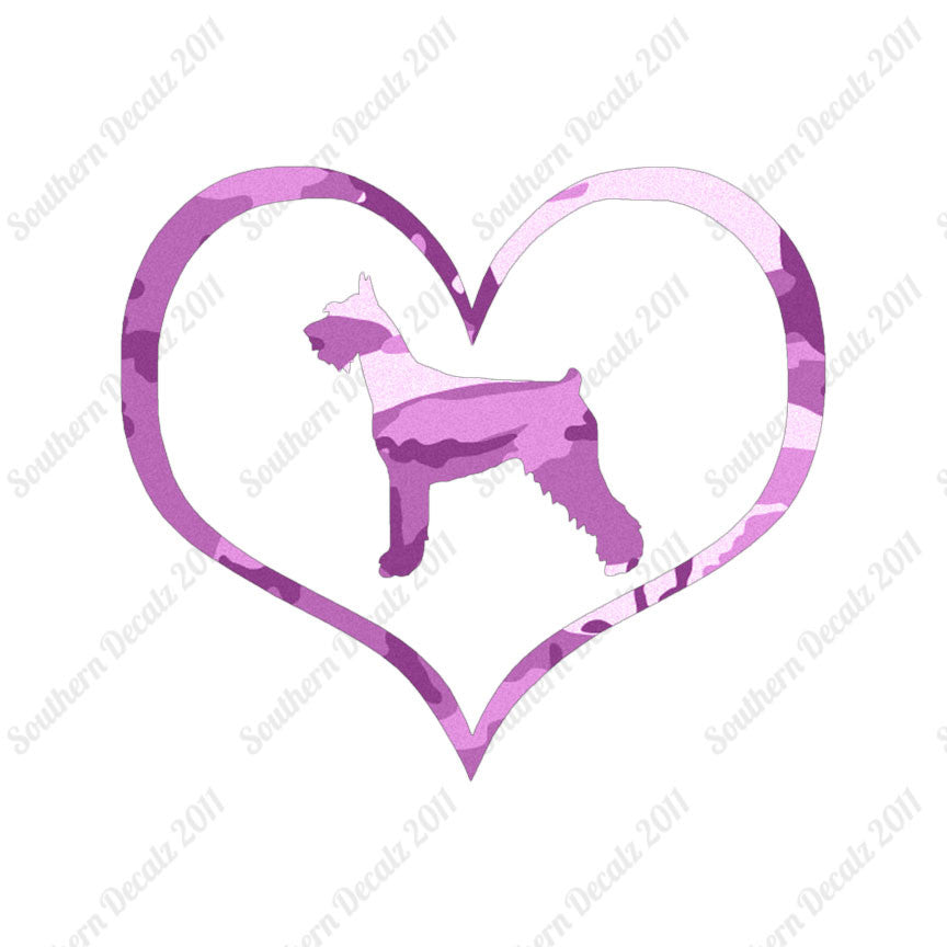 German Schnauzer Dog Heart Love