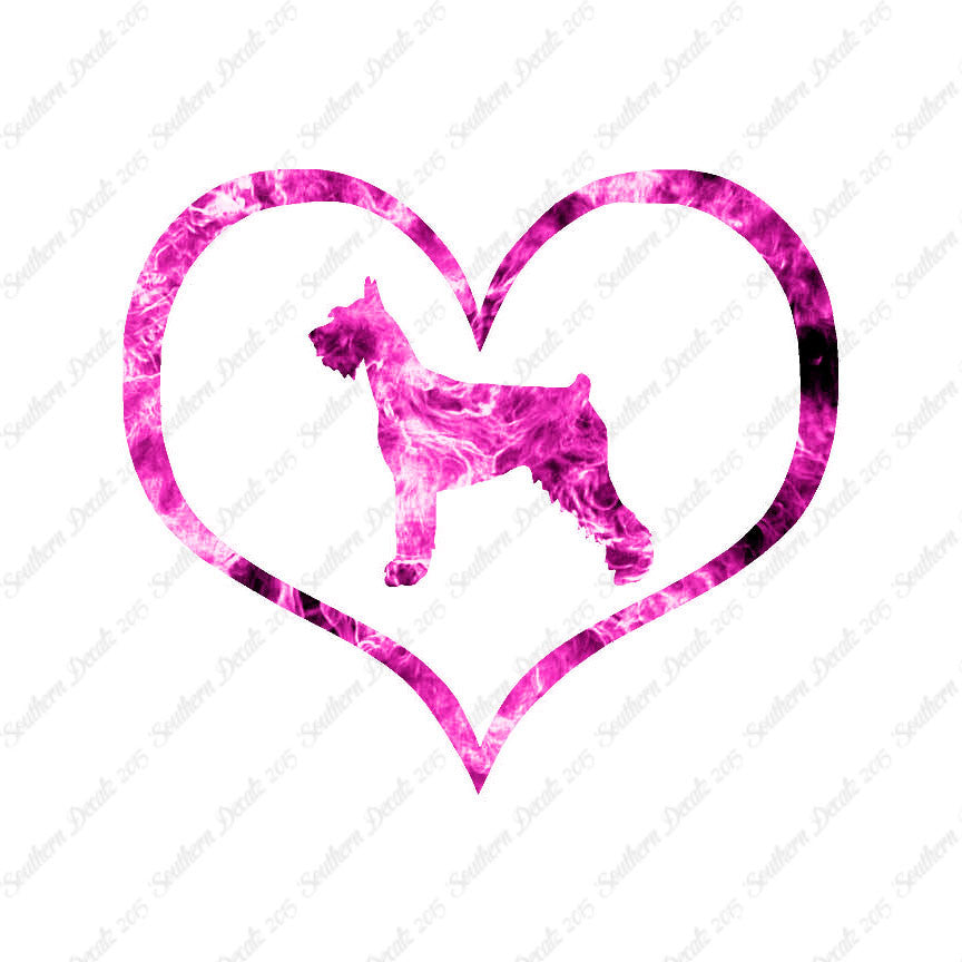 German Schnauzer Dog Heart Love