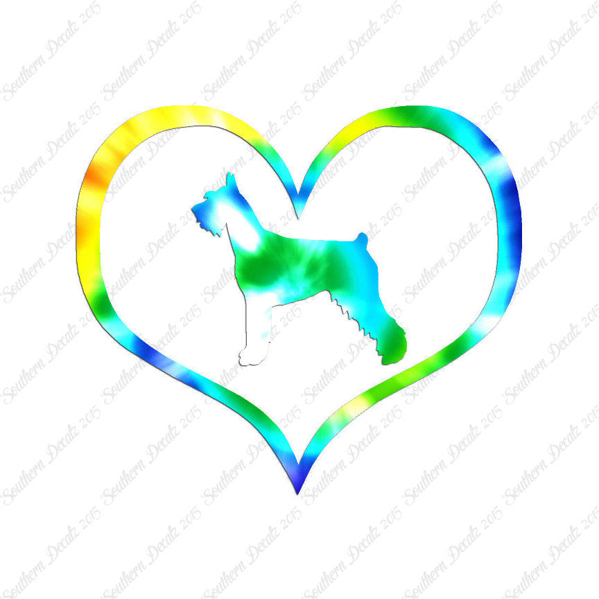 German Schnauzer Dog Heart Love