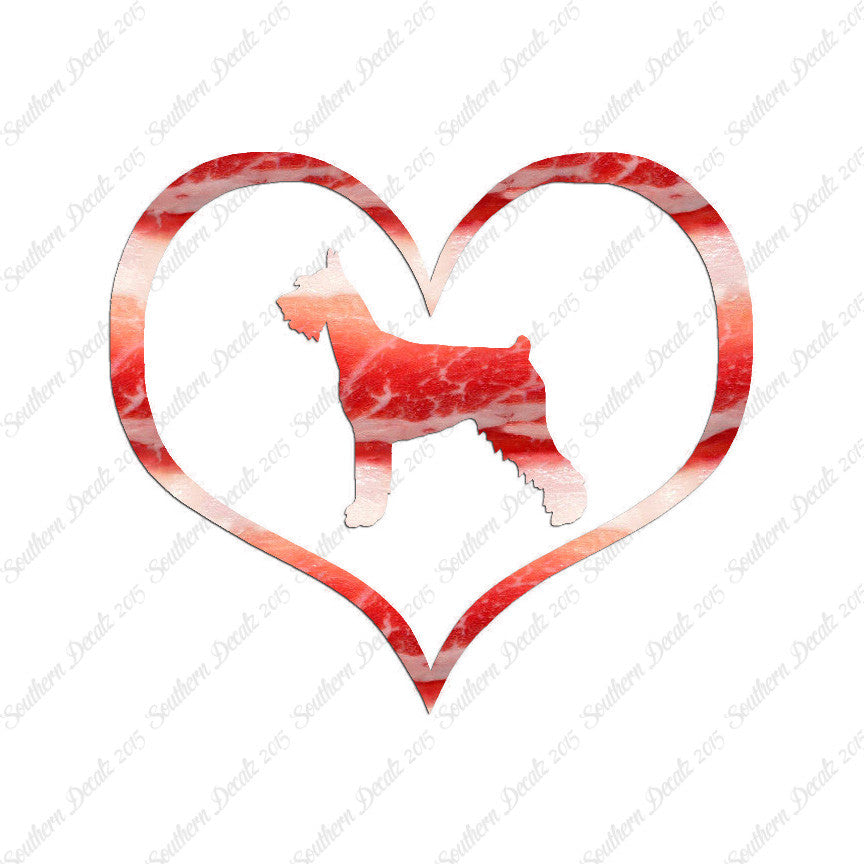 German Schnauzer Dog Heart Love