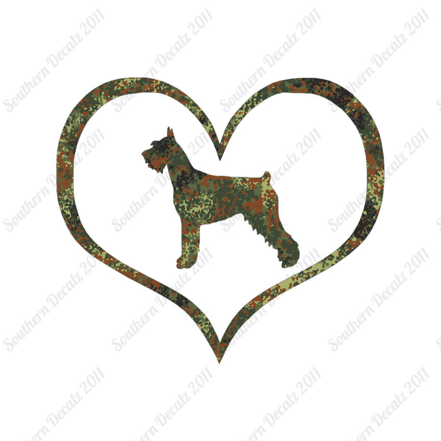 German Schnauzer Dog Heart Love