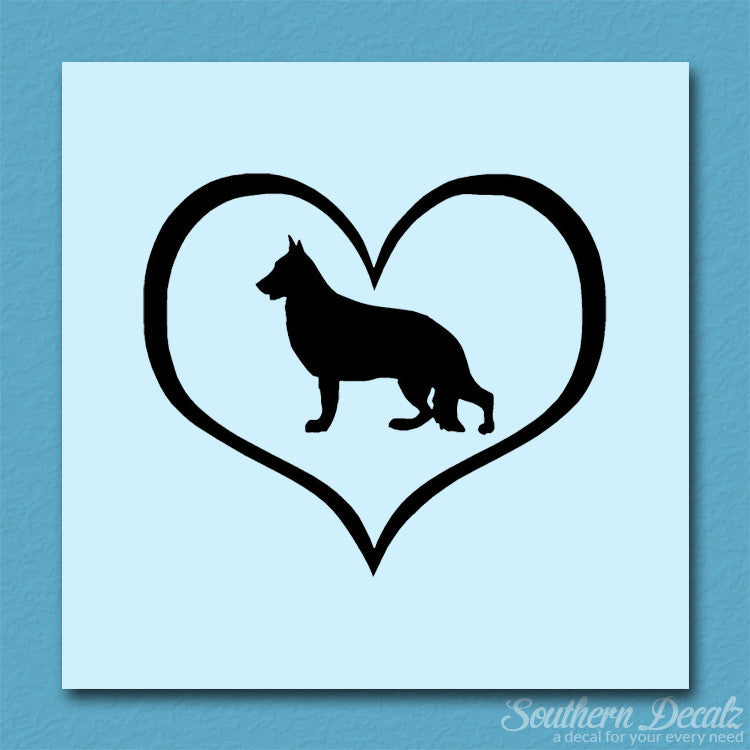 German Shepherd Dog Heart Love