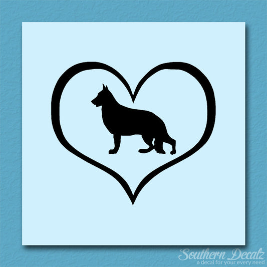 German Shepherd Dog Heart Love