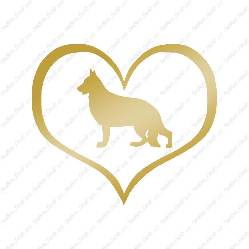 German Shepherd Dog Heart Love