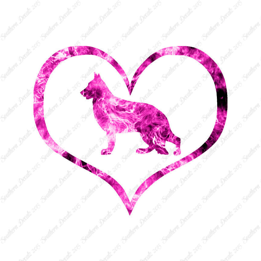 German Shepherd Dog Heart Love
