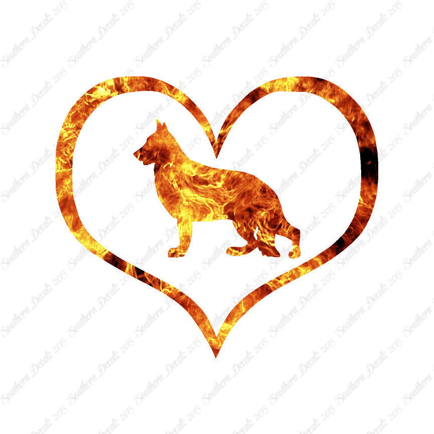 German Shepherd Dog Heart Love