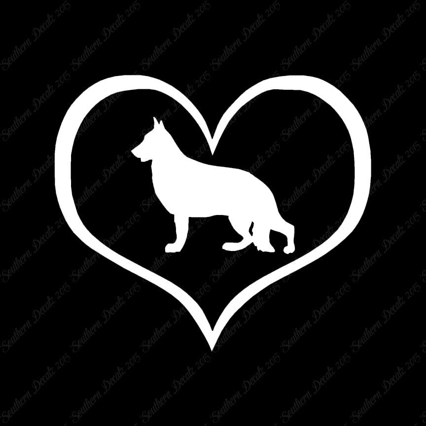 German Shepherd Dog Heart Love