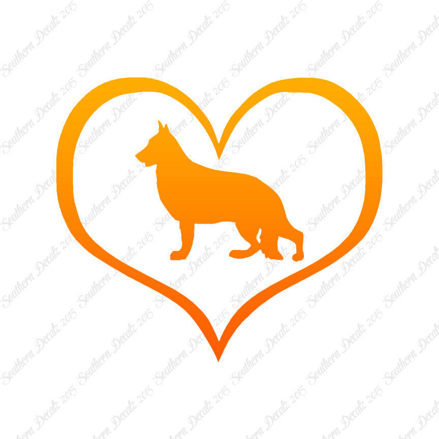 German Shepherd Dog Heart Love