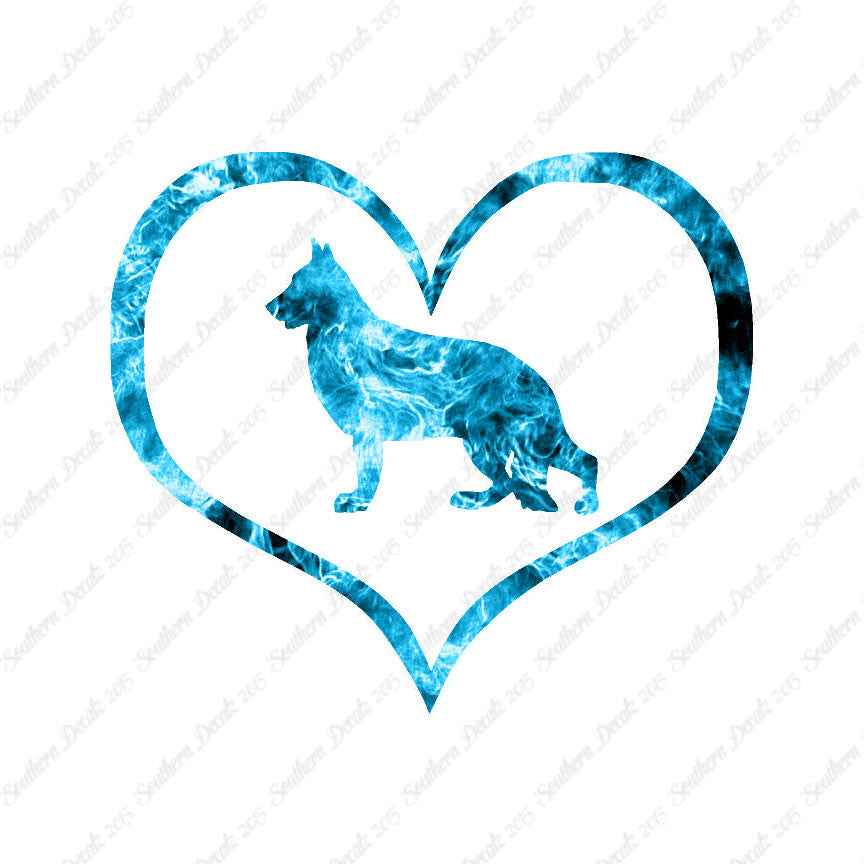 German Shepherd Dog Heart Love