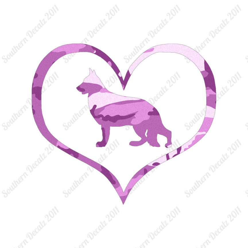 German Shepherd Dog Heart Love