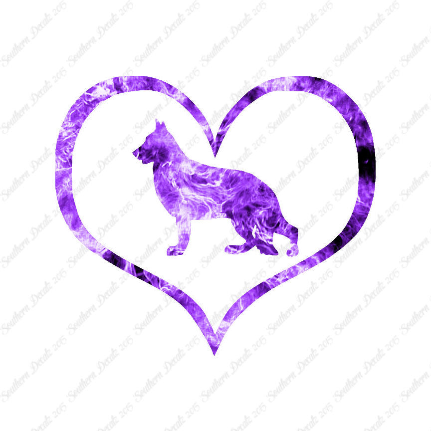 German Shepherd Dog Heart Love