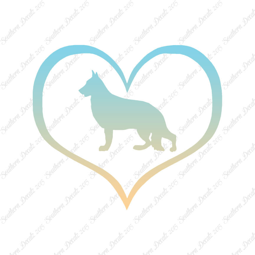 German Shepherd Dog Heart Love