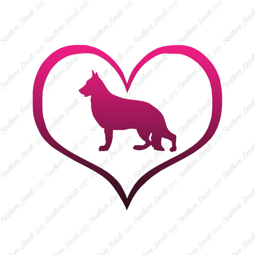 German Shepherd Dog Heart Love